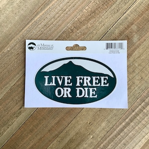 Live Free Or Die New Hampshire Mountain Sticker/Decal