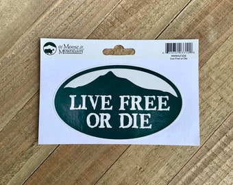 Live Free Or Die New Hampshire Mountain Sticker/Decal