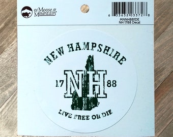 New Hampshire NH 1788 Live Free or Die Sticker/Decal
