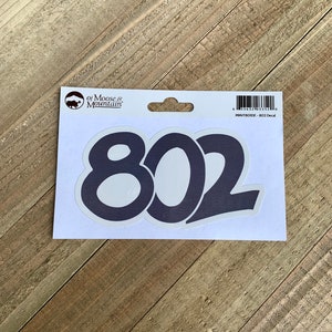 Vermont Area Code 802 Sticker/Decal