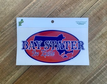 Bay Stater in Exile Massachusetts MA New England Sticker/Decal