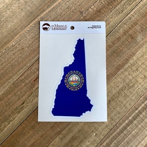 New Hampshire State Map State Flag Sticker/Decal