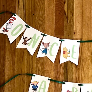Once Upon a Baby Banner, Storybook Baby Shower Banner, Famous Storybook Characters Banner, Gender Reveal Banner, Baby Sprinkle Banner