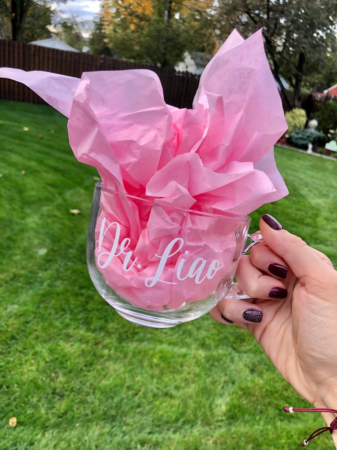 Personalized Clear Glass Coffee Mug 18 Ounce Glass Mug With Etsy