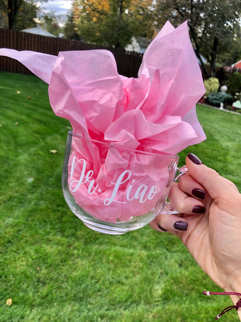 Personalized Clear Glass Coffee Mug 18 Ounce Glass Mug With Etsy