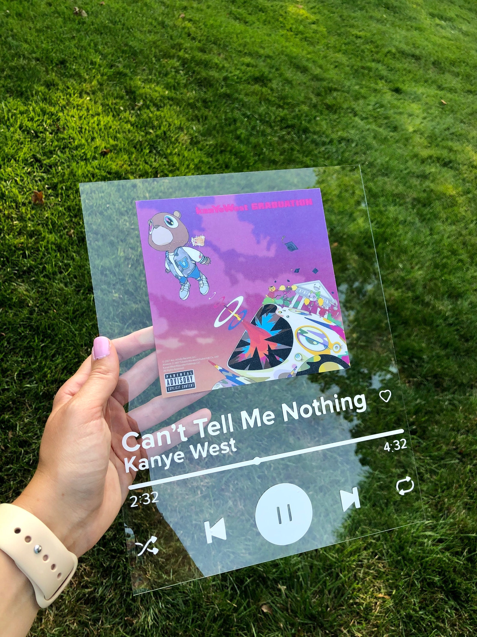 Custom Acrylic Song Album Cover Glass Album Cover Wall Art Etsy