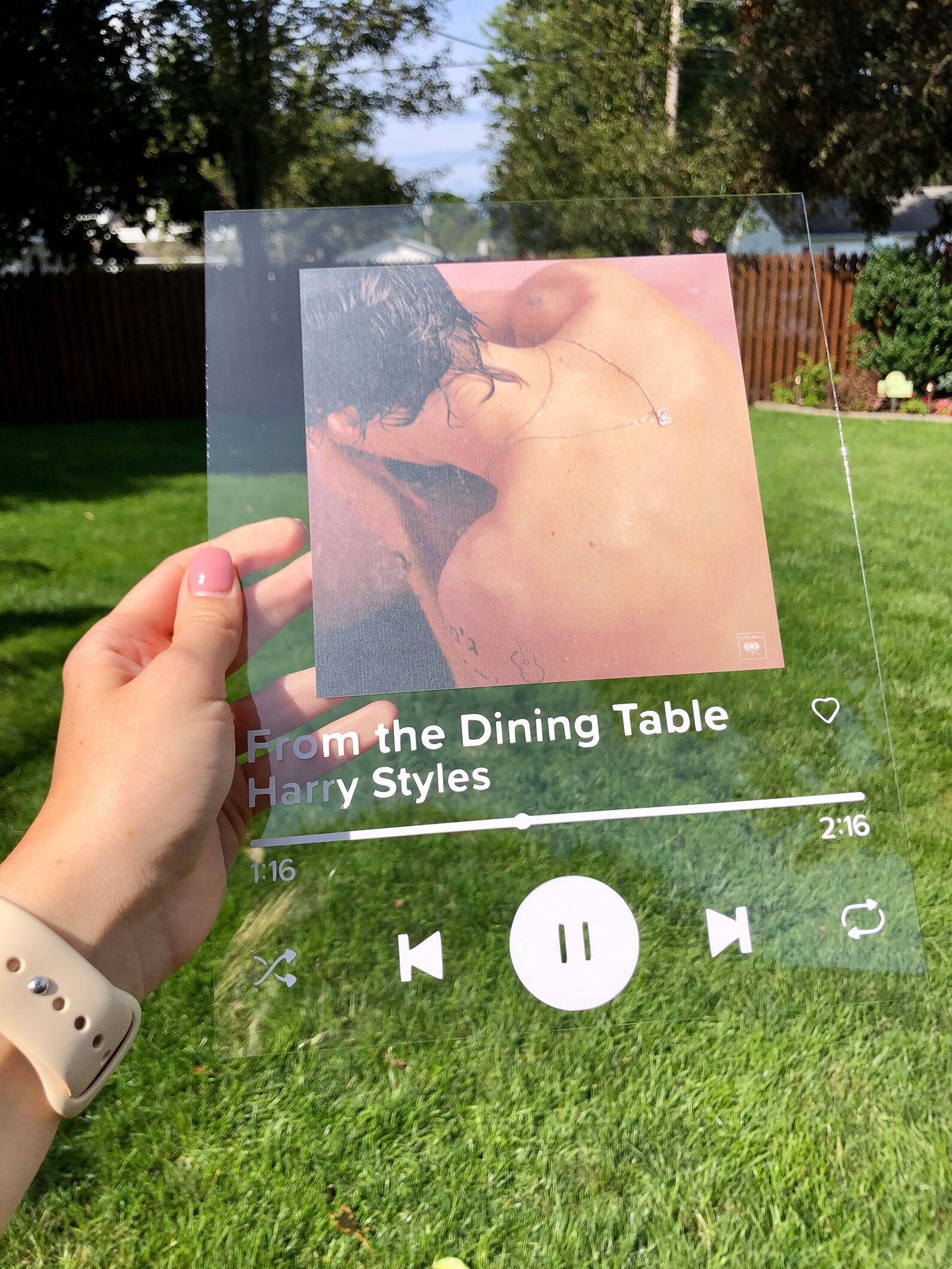 Custom Acrylic Song Album Cover Glass Album Cover Wall Art Etsy