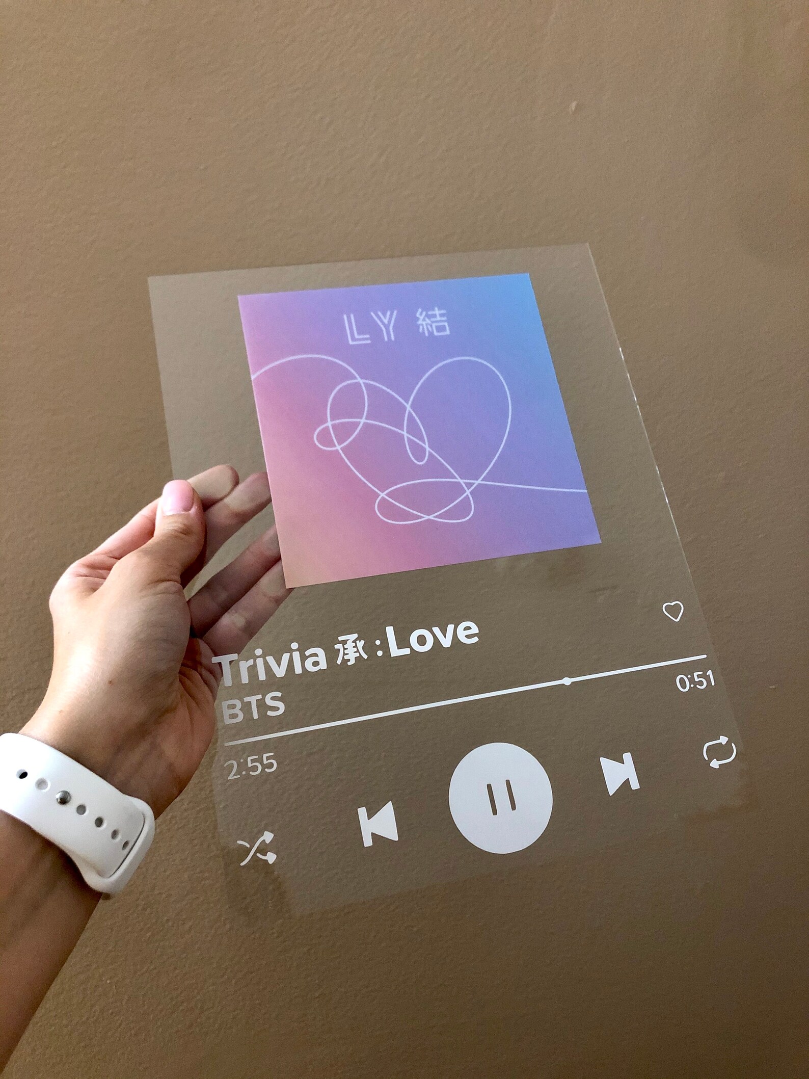 Custom Acrylic Song Album Cover Glass Album Cover Wall Art Etsy