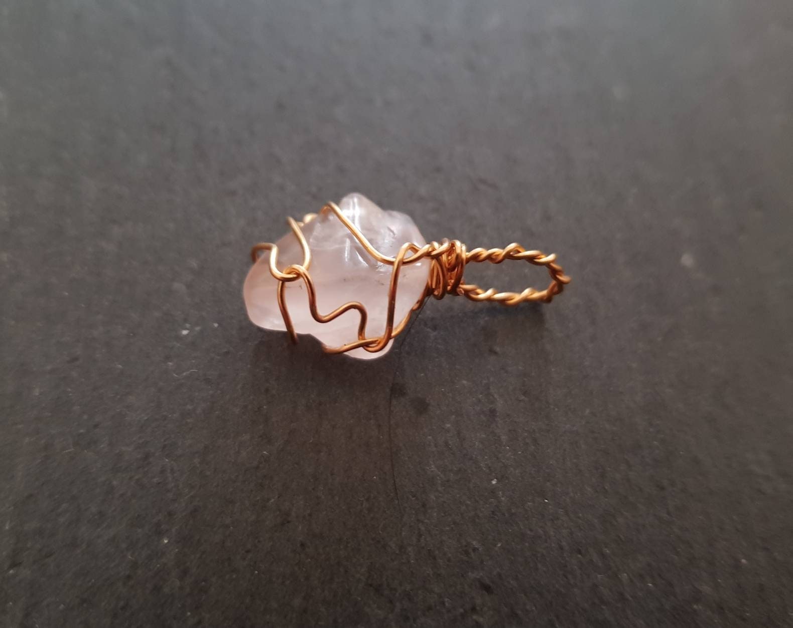 Natural Crystal Safety Clasp Pendant Necklace Rose Quartz - Temu
