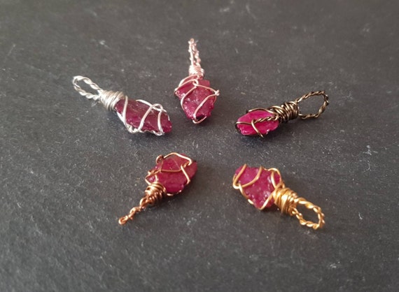 Ruby charm for necklace sale