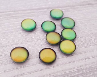 Color Change Mood Cabochons, Thermochromic Flatback Stones for Jewelry Making Supplies