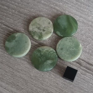 New Jade Crystal Disc / Natural New Jade Gemstone Disc Circle / 1 X New Jade Disc / Undrilled