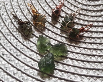 Moldavite Charms / Natural Moldavite Pendant / Crystal Pendant / Necklace Charms / Bracelet Charm / Tektite / Crystal Curiosities Charms