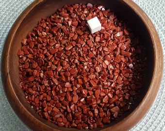 Fragmentos de cristal de jaspe rojo, piezas de piedras preciosas sin perforar (20 gramos)