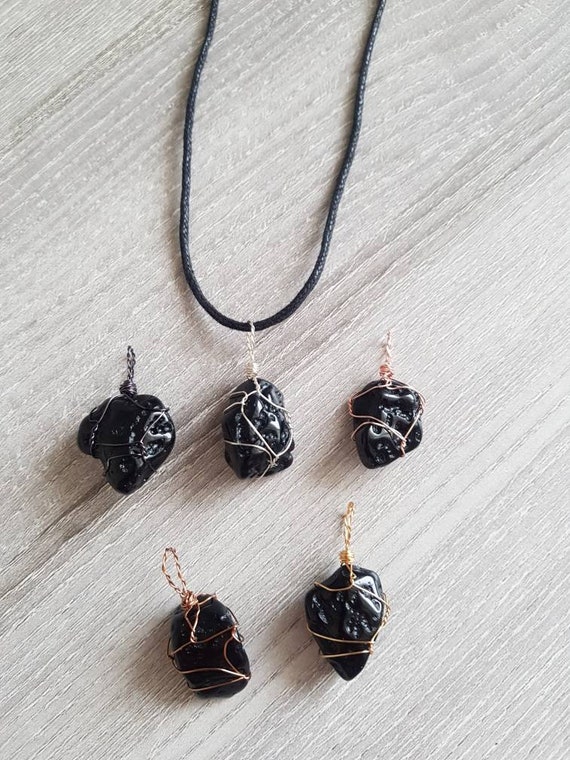 Natural Tumbled Tektite Necklace / Tumbled Tektite Pendant / Meteorite Jewellery / Impact Glass Necklace / Meteor Necklace