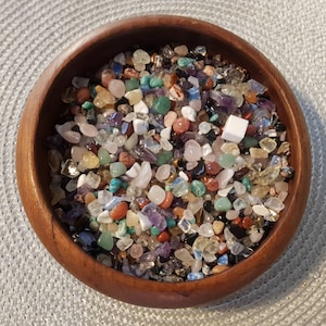 Mixed Gemstone Undrilled Chips / Mixed Crystal Undrilled Chips / Small Tumbled Stones / 50 Grams Mixed Gemstones