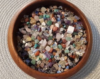 Mixed Gemstone Undrilled Chips / Mixed Crystal Undrilled Chips / Small Tumbled Stones / 50 Grams Mixed Gemstones