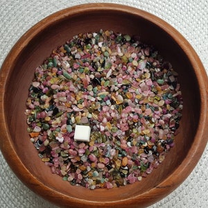 Tourmaline Gemstone Undrilled Chips / Mixed Colour Tourmaline Crystal Undrilled Chips / Small Tumbled Stones / 20 Grams Gemstones