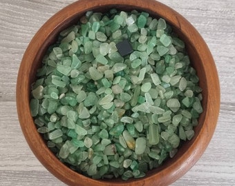 Aventurina verde natural en trozos sin perforar / Cristal de aventurina verde en trozos sin perforar / Piedras pulidas pequeñas / 20 gramos de aventurina