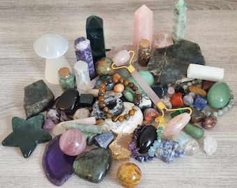 Crystal Mystery Box / Ulimate Mystery Suprise Crystal Box / Birthday Crystal Box / Halloween Crystal Mystery Box / Christmas Gemstone  Box