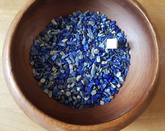 Lapis Lazuli Gemstone Undrilled Chips / Natural Lapis Lazuli Crystal Undrilled Chips / Small Tumbled Stones / 20 Grams Lapis Lazul Gemstones
