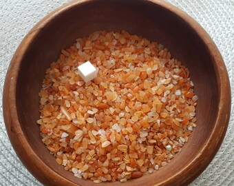 Red Aventurine Gemstone Undrilled Chips / Natural Red Aventurine Crystal Undrilled Chips / Small Tumbled Stones / 20 Grams Red Aventurine