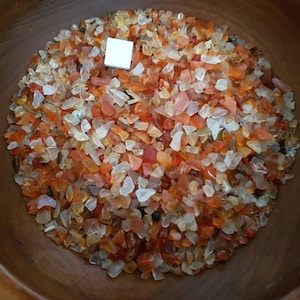 Carnelian Gemstone Undrilled Chips / Natural Carnelian Crystal Undrilled Chips / Small Tumbled Stones / 20 Grams Carnelian