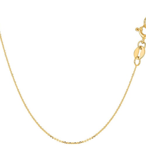 10k Yellow Gold Shiny Box Chain Necklace 16 18 - Etsy