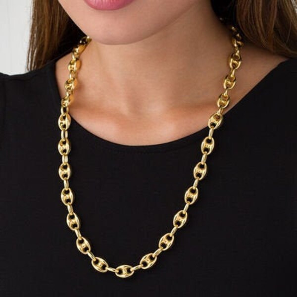 Jawa Jewelers 14K Solid Yellow Gold Mariner Necklace Chain – 16 To 24 Inches, Italy