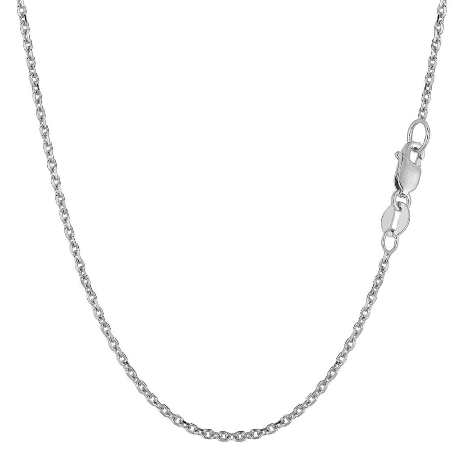14k white gold cable chain
