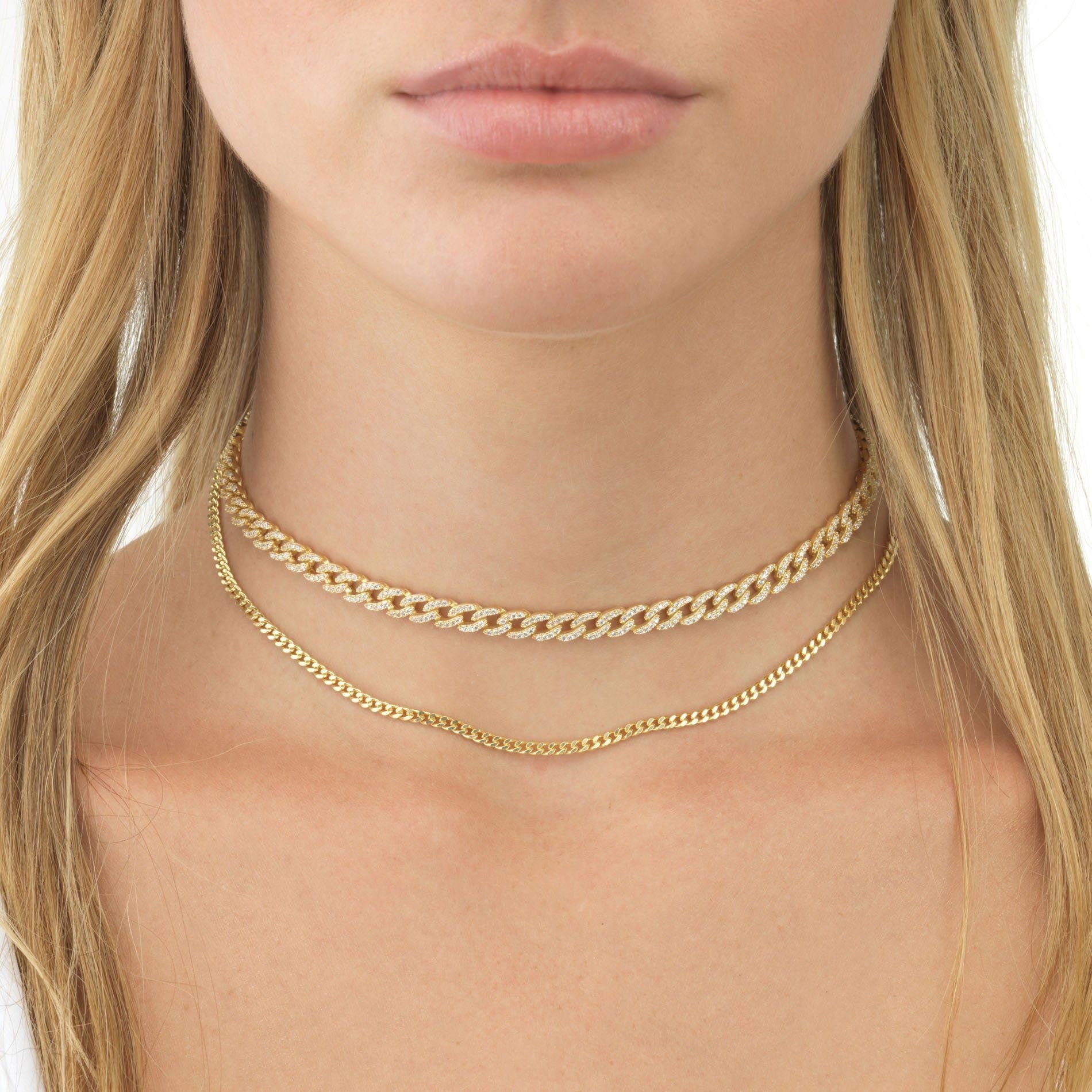 14K Solid Gold Cuban Chain Necklace, Chain for Women, Curb Chain,  Minimalist Gold Necklace, Everyday Wear Jewelry, Perfect Gift for Her 