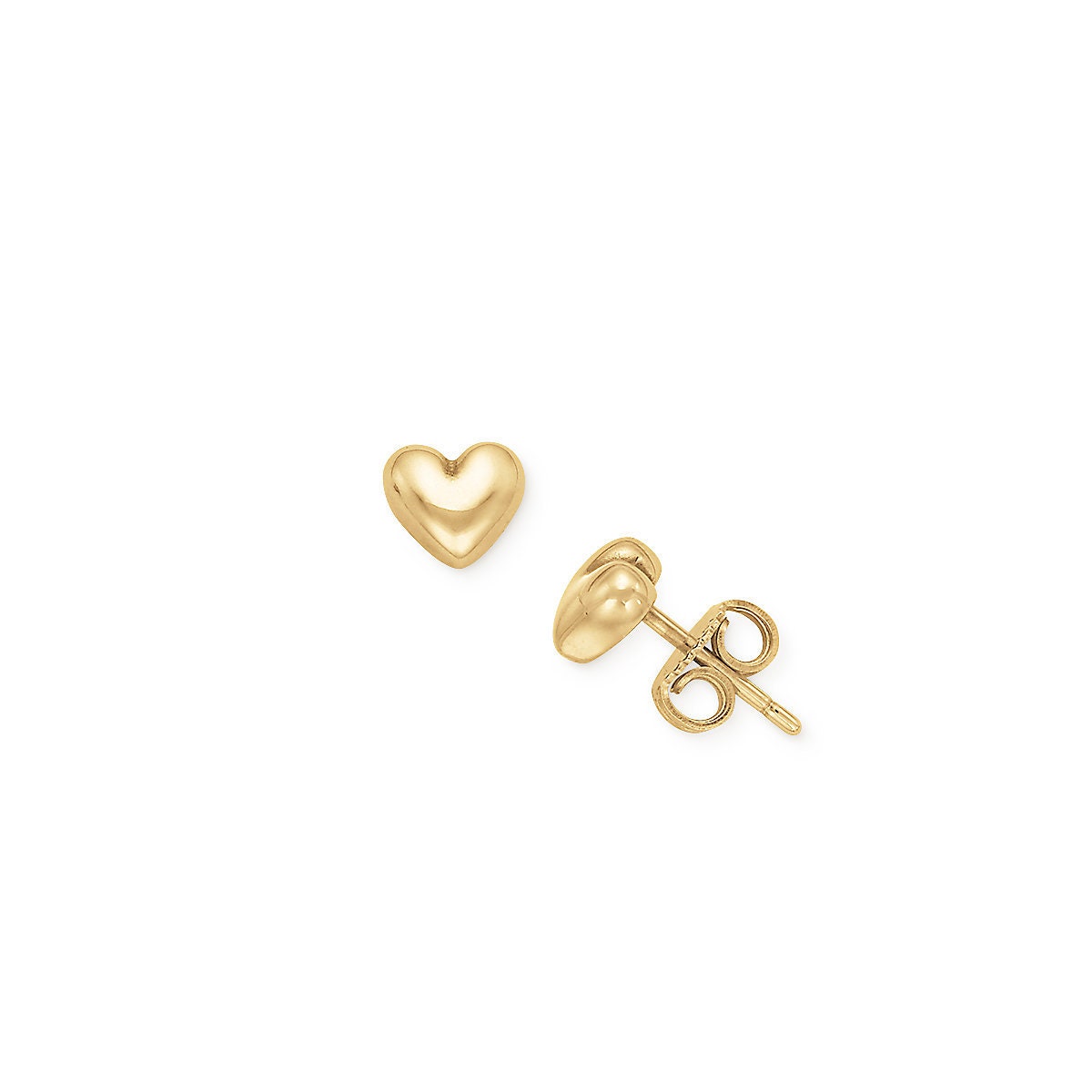 24k Gold Plated Lv In White Heart Stud Earrings. on Galleon