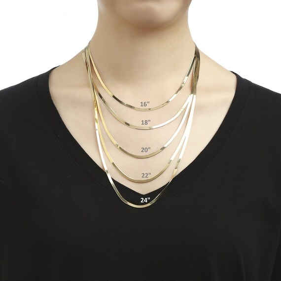 16 inch herringbone necklace 14k online