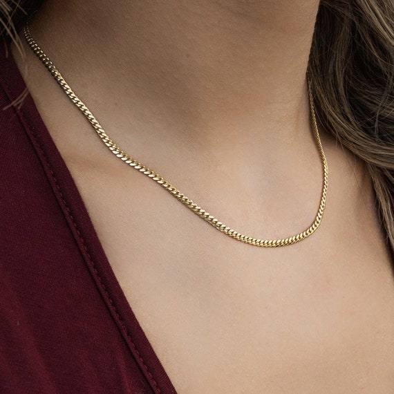 14K Solid Yellow Gold 3mm Gourmette 