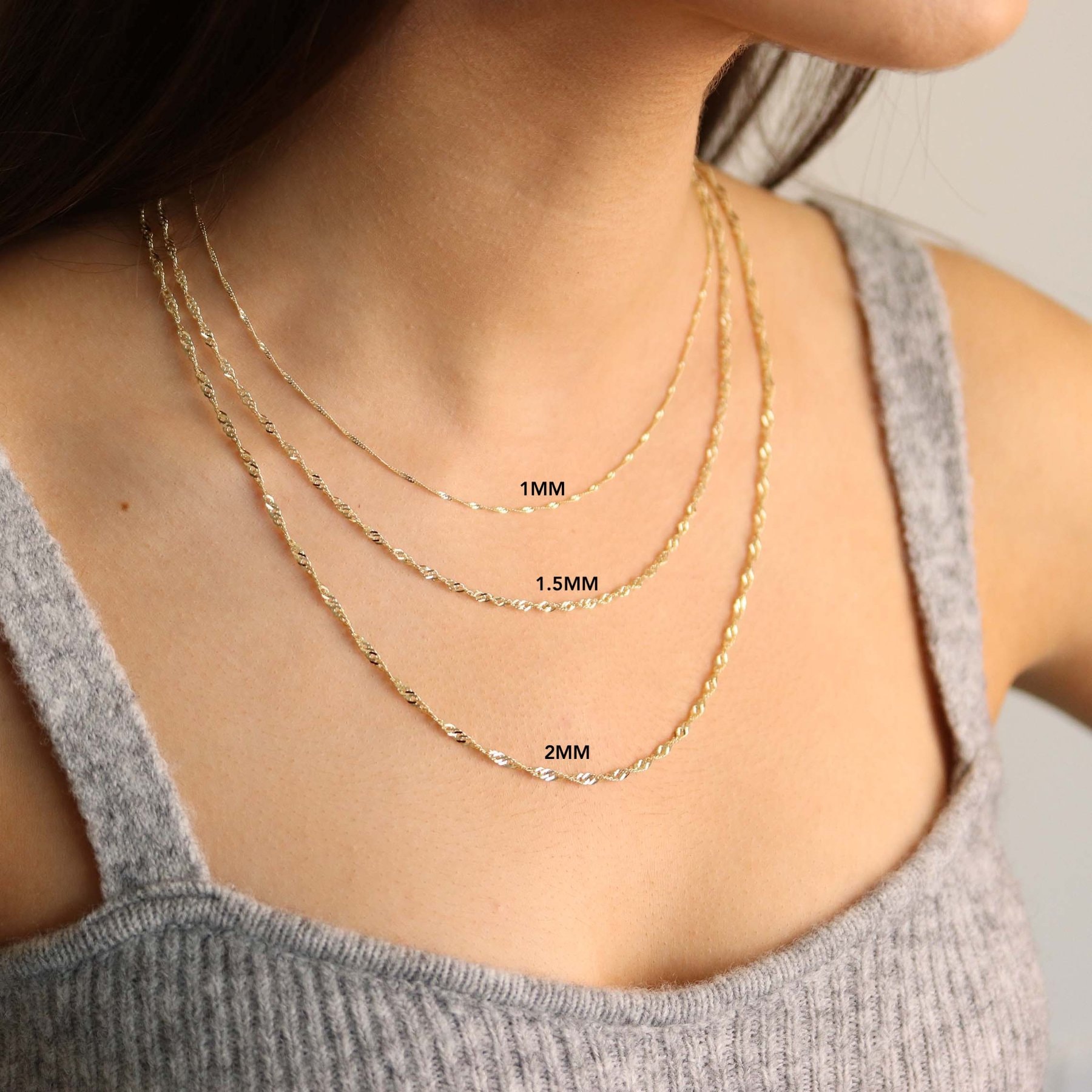 Buy Solid 18K Gold 1mm Ball Chain Diamond Cut Chain Necklace, 16 Inches, 18  Inches, 20 Inches, 22 Inches, 24 Inches, Ladies Stackable Chain Online in  India - Etsy