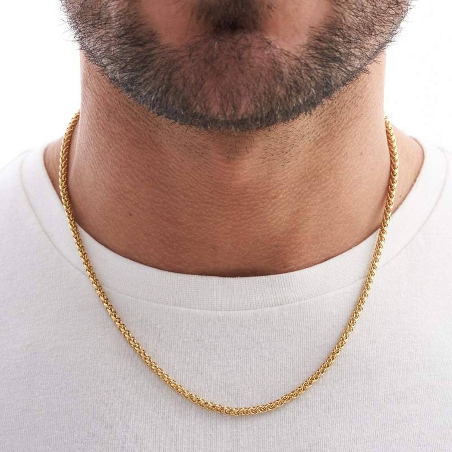 14k Yellow Gold Square Franco Chain (3.00 mm) main image 1
