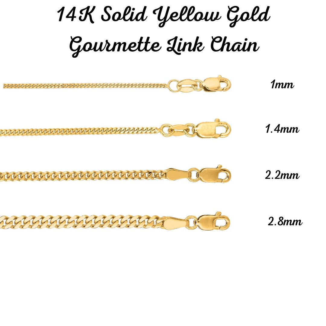 14K Real Gold Gold Miami Cuban Link, Real 14K Yellow Gold, Gold Chain
