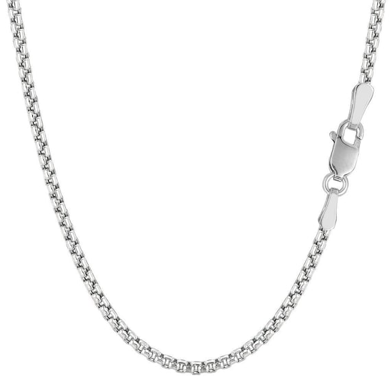 White gold box link chain sale