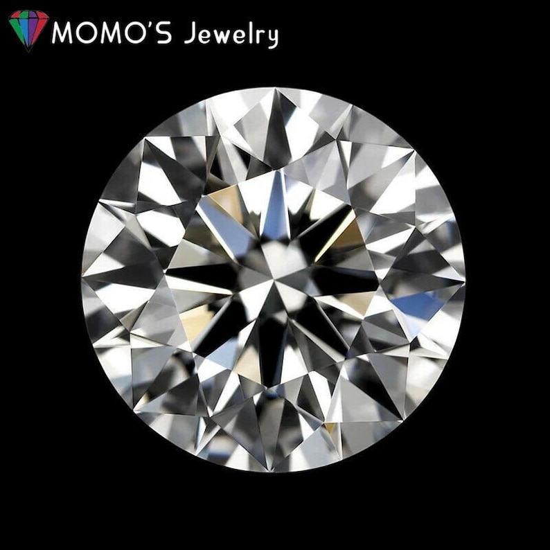 2ct Loose Moissanite Stone White D Color Round Cut Excellent Etsy