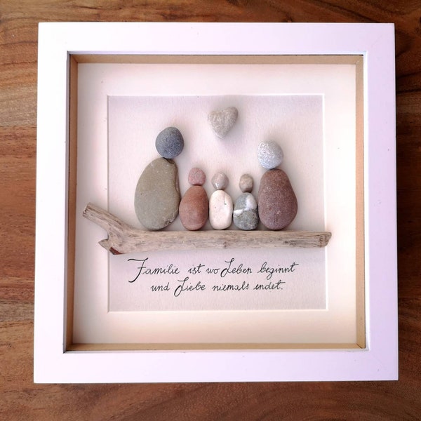 Images Stonework, Family, Love, Pebble Art, Wall Decoration, Gift