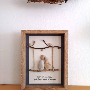 Pictures, Stone Picture, Couple, Love, Pebble Art, Wall Decoration, Gift, Wedding Gift, Travel image 2