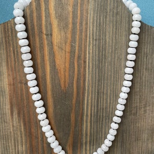 8mm White Jade Candy Necklace