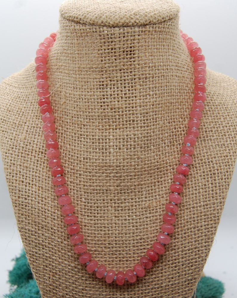 Watermelon Jade Candy Necklace