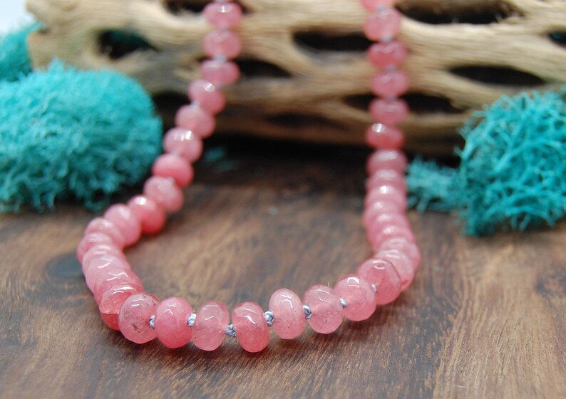 Watermelon Jade Candy Necklace