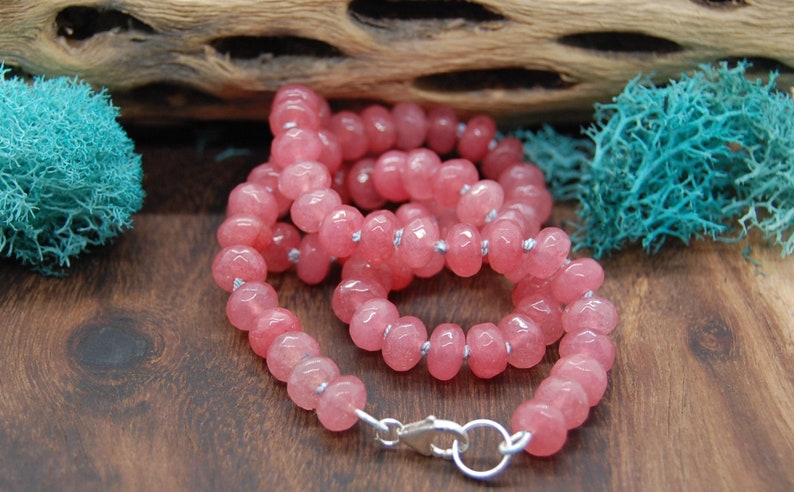 Watermelon Jade Candy Necklace