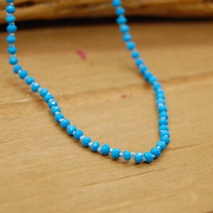 Dainty Turquoise Candy Necklace (2mm)