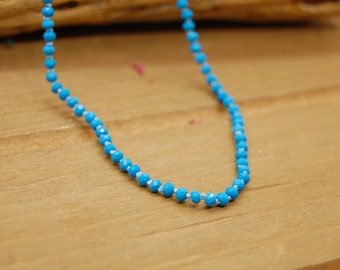 Dainty Turquoise Candy Necklace (2mm)