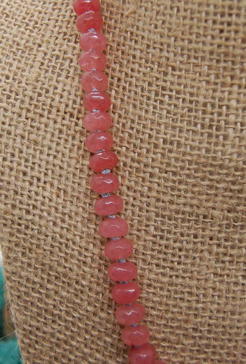 Watermelon Jade Candy Necklace