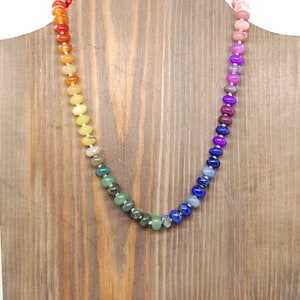 Multi-Color Gemstone 15.75" Candy Necklace