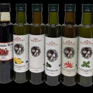 a selection of infused cyprus olive oils 250 ml